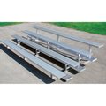 Gt Grandstands By Ultraplay 4 Row Universal Low Rise Aluminum Bleacher, 9' Long, Single Footboard NB-0409ALRSTD